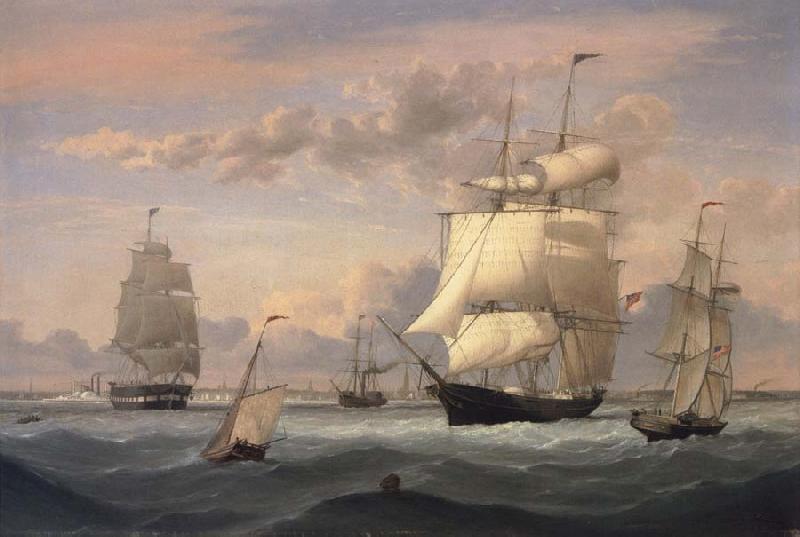 Fitz Hugh Lane New York Harbor oil painting image